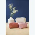 Youngs Blush & White Rectangular Cosmetic Bag, Assorted Color - 3 Piece 42083